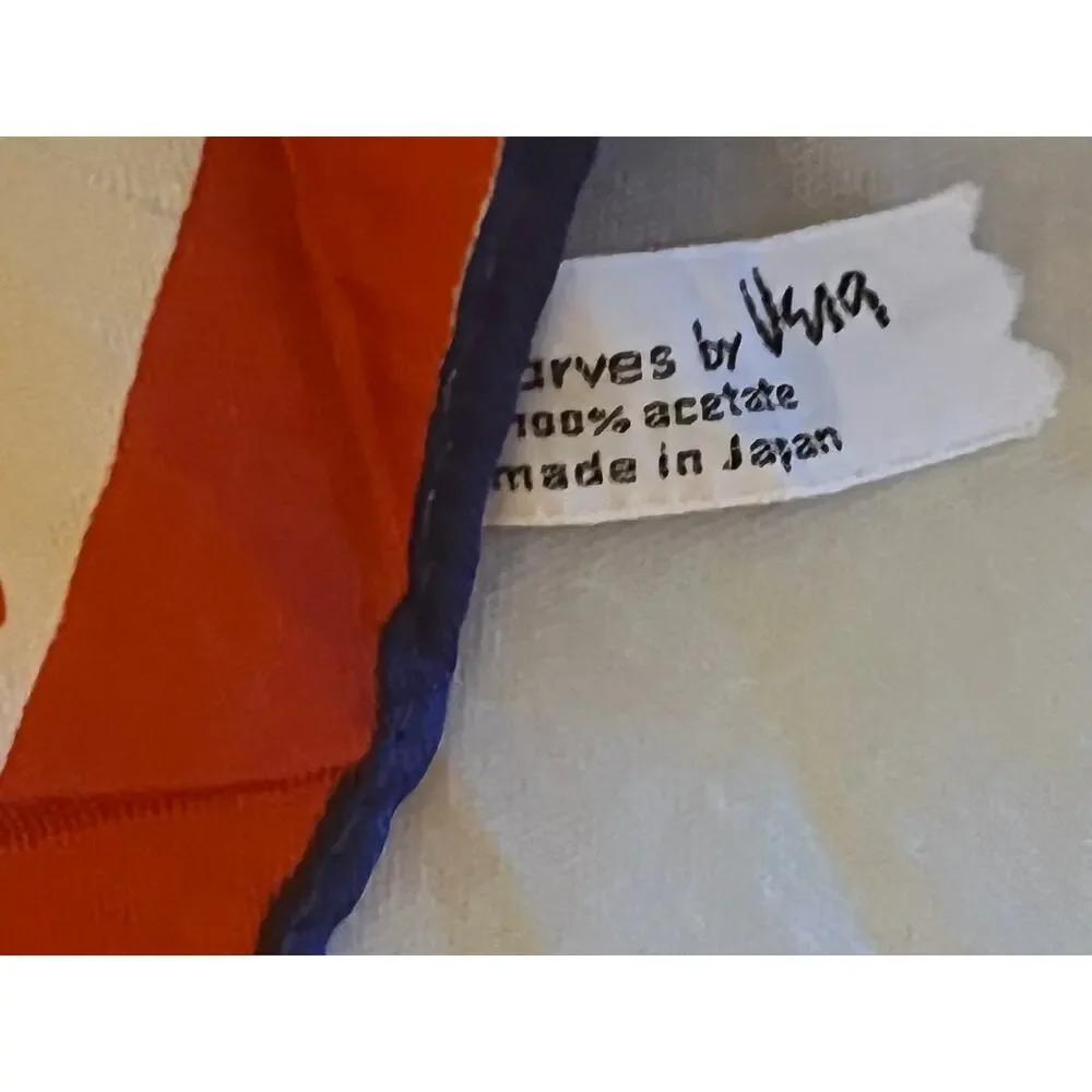 Vintage VERA Neumann Scarf Ladybug Signed ~ Abstract ~ Made in Japan ~ 22